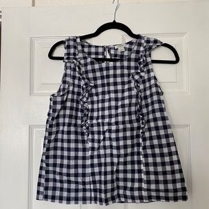 💫J crew gingham ruffle top💫